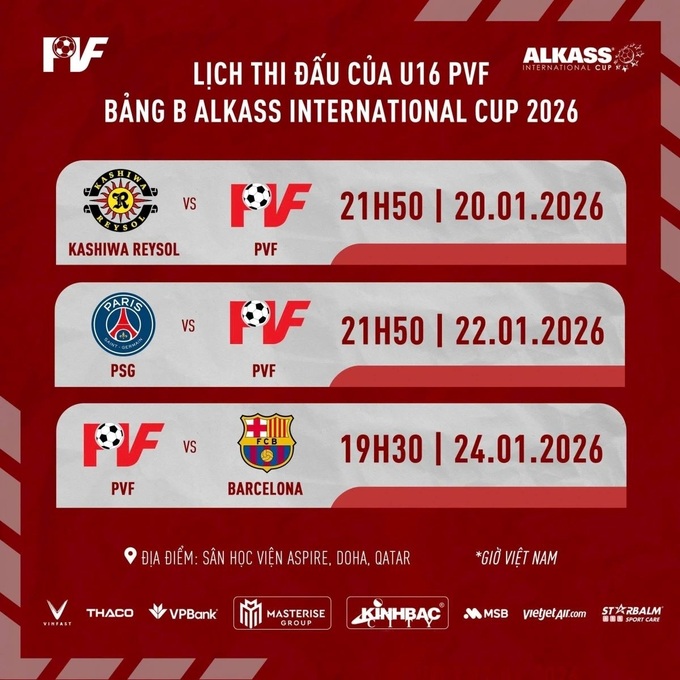 U16 PVF to face Barcelona and PSG at World Cup venues - 1