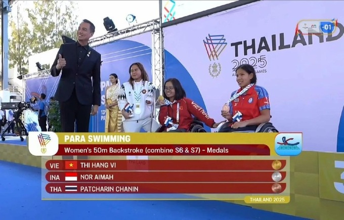 Vietnamese swimmer breaks record to win gold at 13th ASEAN Para Games - 1