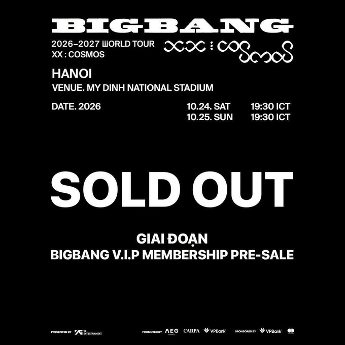 BIGBANG's Hanoi concert tickets sell out within two hours - 1