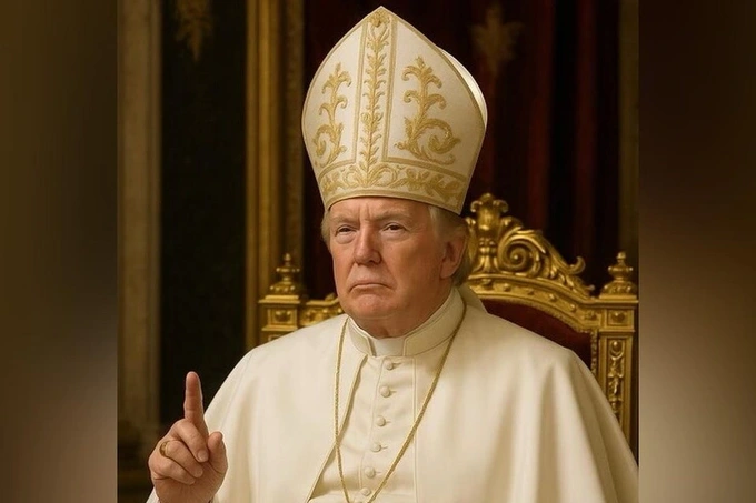 Ông Trump đăng ảnh "chế" mặc trang phục giống giáo hoàng - 1 Ông Trump đăng ảnh "chế" mặc trang phục giống giáo hoàng - 1