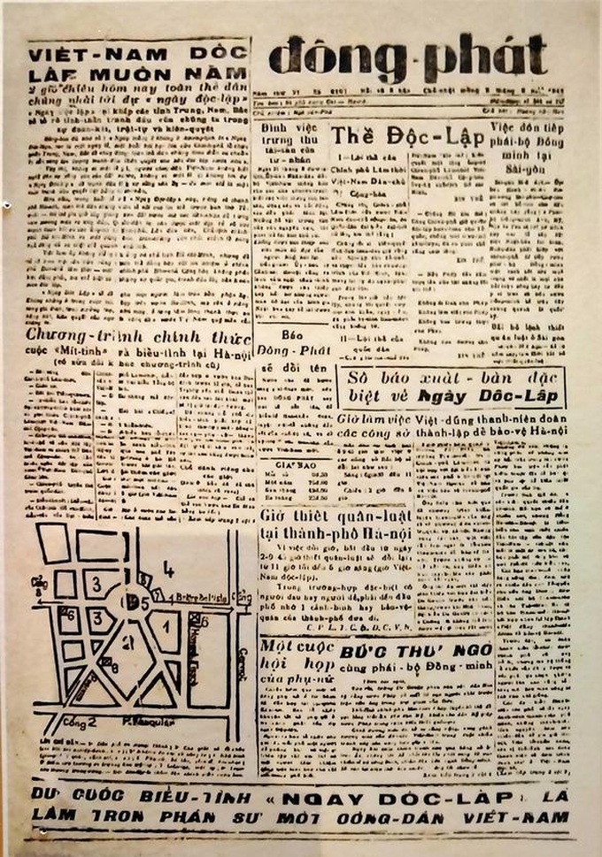 Số báo xuất bản đặc biệt vào Ngày Độc lập 2/9/1945 - 1 Số báo xuất bản đặc biệt vào Ngày Độc lập 2/9/1945 - 1