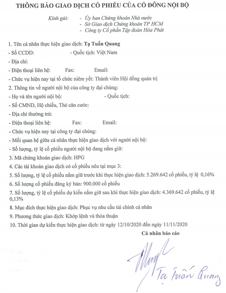 Cần tiền, “tướng của ông Trần Đình Long chớp thời cơ bán cổ phiếu - 1