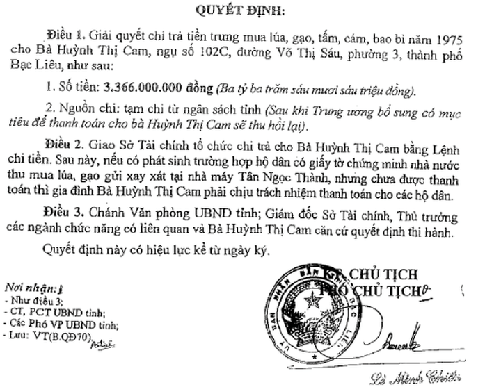 Cặp vợ chồng già đi đòi tiền mua lúa suốt 43 năm, Sở Tài chính Bạc Liêu nói gì? - 2