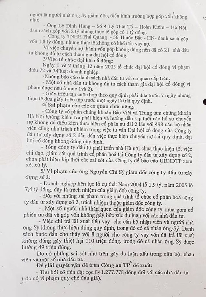 Chuyển hồ sơ về sai phạm của nguyên Giám đốc Công ty Hacinco đến Công an TP Hà Nội - 4