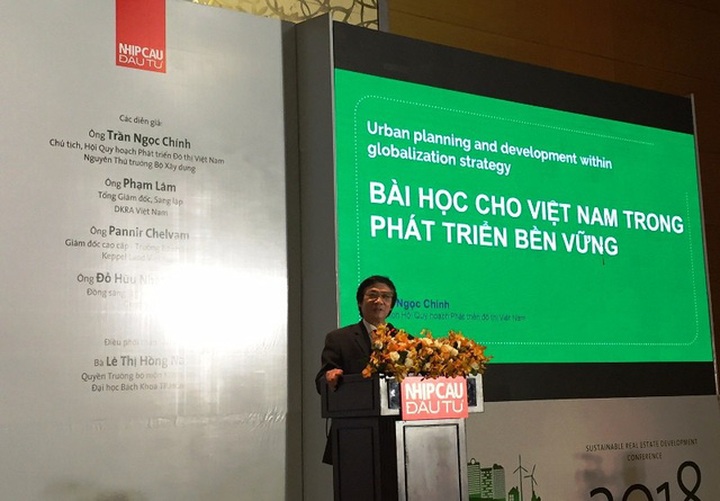 Ông Trần Ngọc Chính, Chủ tịch Hội Quy hoạch Phát triển Đô thị Việt Nam, nguyên Thứ trưởng Bộ Xây dựng đánh giá tình hình xây dựng hiện nay tại nhiều địa phương trong cả nước.