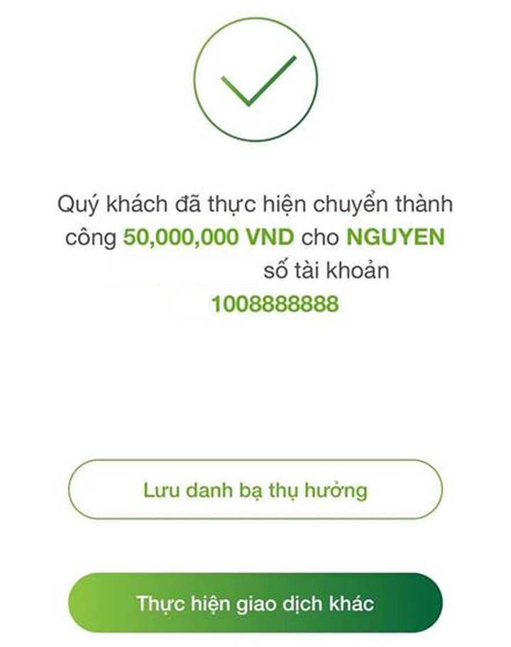 Số tài khoản có 7 số 8