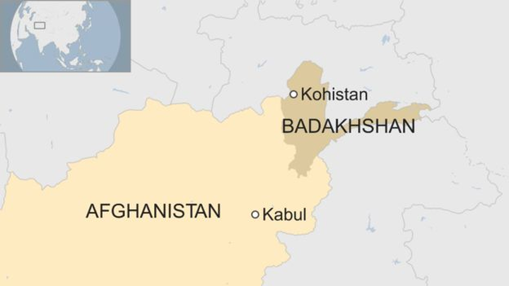 
Vụ tai nạn xảy ra ở Kohistan, tỉnh Badakhshan, Afghanistan. (Ảnh: BBC)
