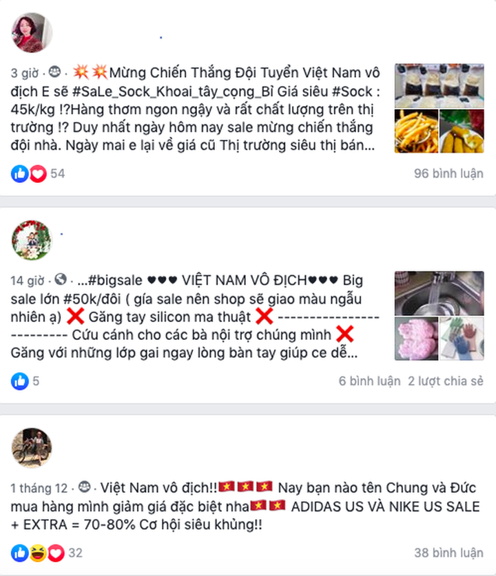 Đến đôi tất, củ khoai cũng ăn theo phong trào giảm giá mừng bóng đá Việt Nam - 5