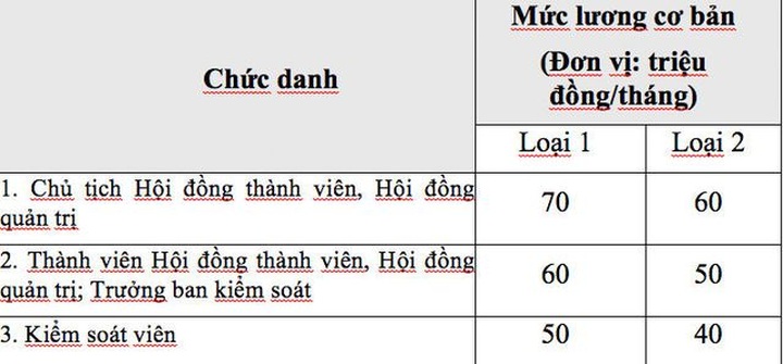 Doanh nghiệp Nhà nước: Lương cơ bản của chủ tịch từ 60-70 triệu đồng/tháng - 2