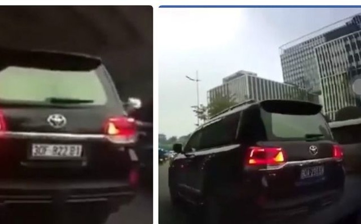 Hà Nội: Xe Land Cruiser hô biến biển số trắng sang biển xanh 80A - 1