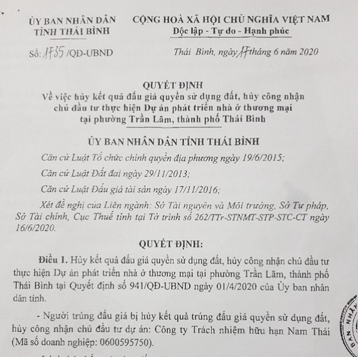 Hủy kết quả đấu giá 128 lô đất vợ chồng Đường “Nhuệ” từng rao bán - 1