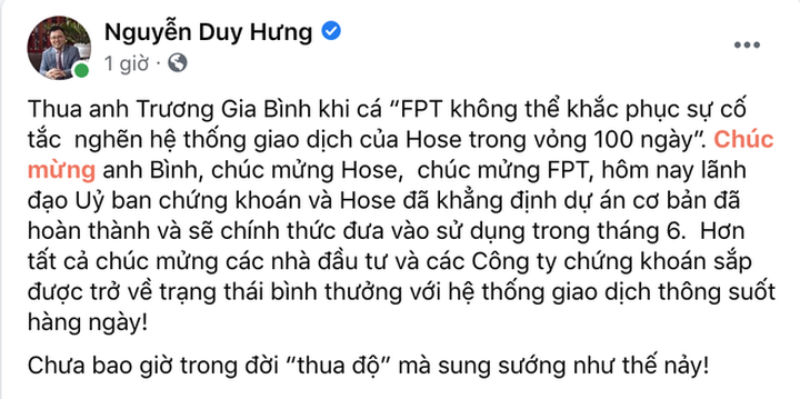 Ông trùm chứng khoán Nguyễn Duy Hưng nhận thua ông Trương Gia Bình - 2