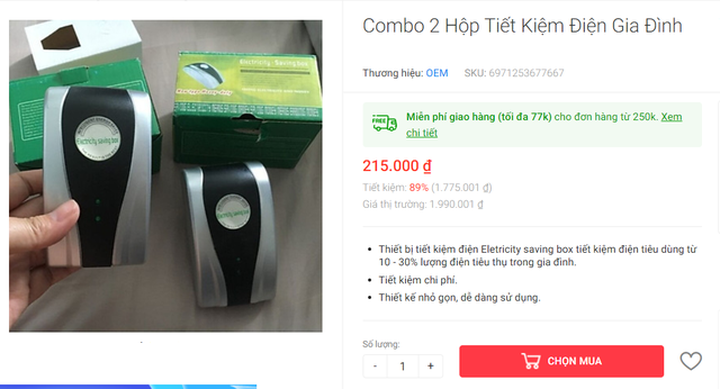 Thực hư thiết bị tiết kiệm điện rao bán tràn lan trên chợ mạng - 2