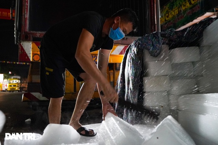 Tiền công 700 nghìn đồng/tấn, cửu vạn xuyên đêm bốc xếp vải thiều xuất khẩu - 4