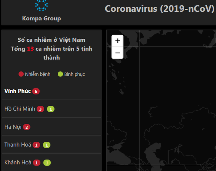Trang web theo dõi diễn biến dịch corona của nhóm 5 kỹ sư người Việt - 3