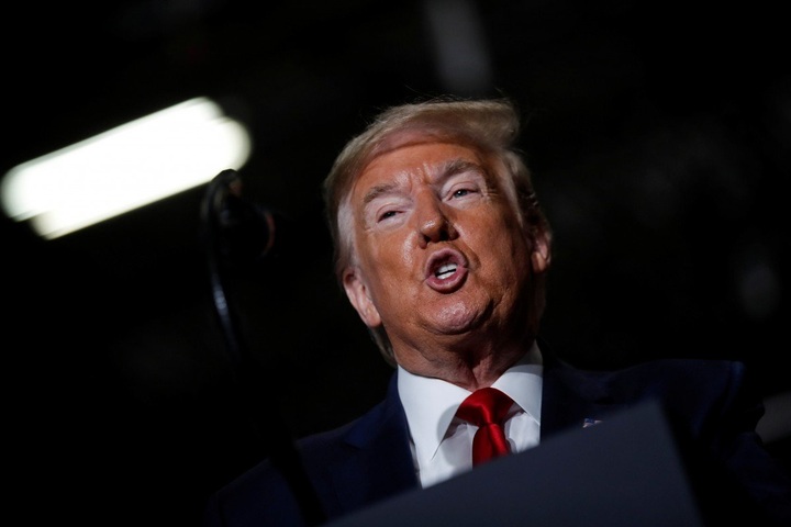 US President Donald Trump at medical equipment distributor Owens & Minor in Allentown, Pennsylvania, on Thursday. Photo: Reuters