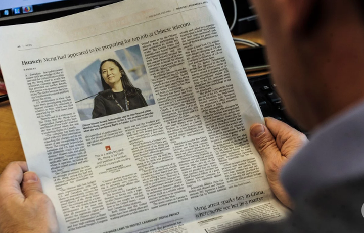 Vụ bắt giữ giám đốc tài chính Huawei khiến quan hệ Mỹ-Trung thêm căng thẳng. (Ảnh: AFP)