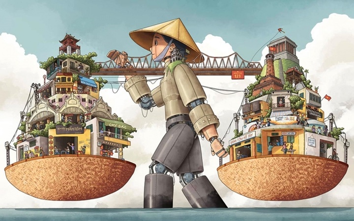 “Hanoi là....” exhibition of illustrations opens in capital - 1