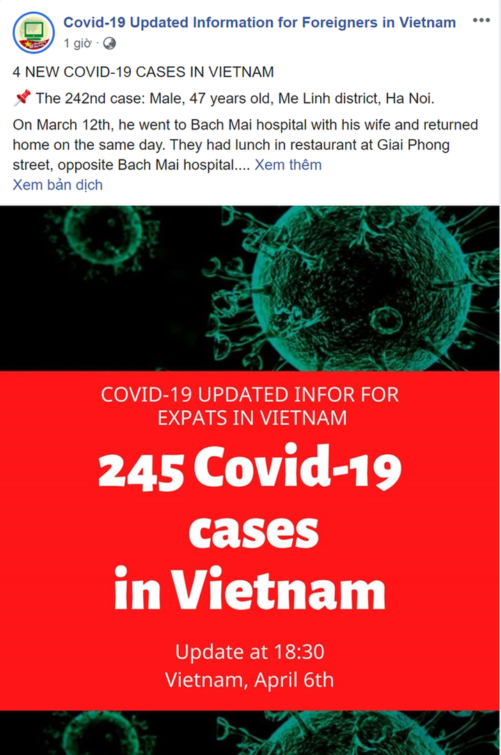 High school student updates Covid-19 information for ex-pats in Vietnam - 3 High school student updates Covid-19 information for ex-pats in Vietnam - 3