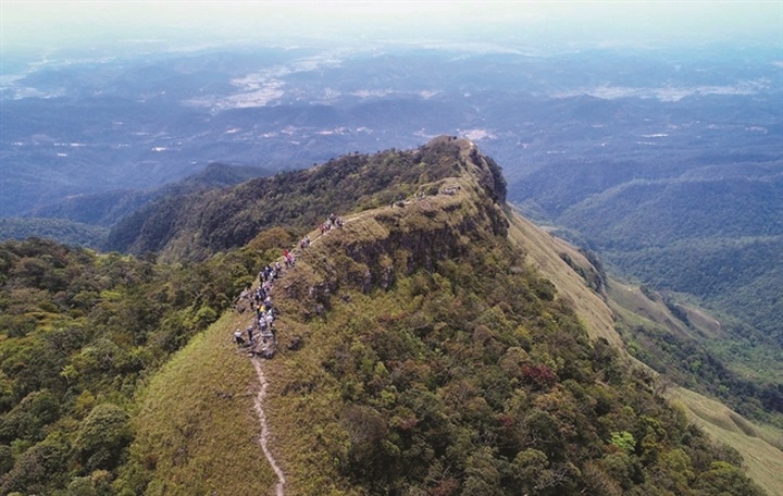 Lạng Sơn Province’s 'dinosaur mountain' attracts trekkers - 1