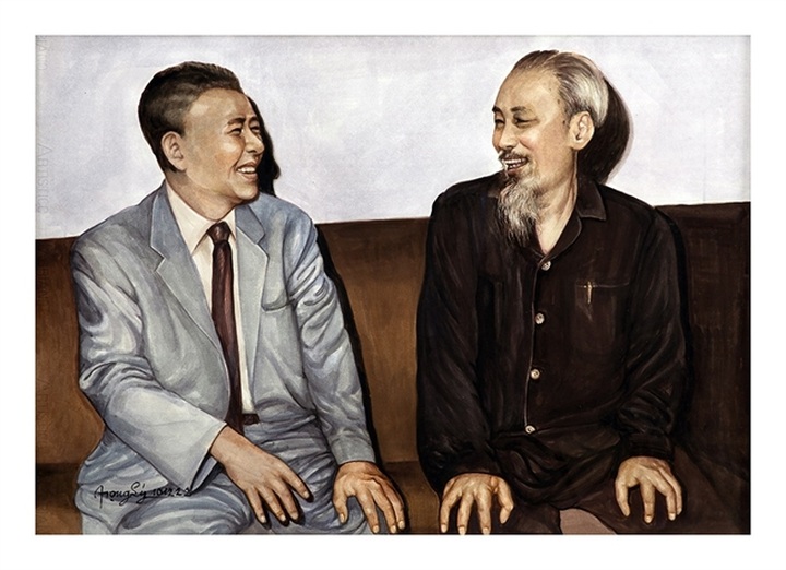 Overseas Vietnamese artist displays President Hồ Chí Minh pictures at national museum - 2