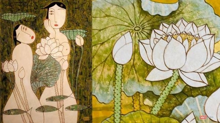 Beauty of the lotus featured through contemporary paintings - 1