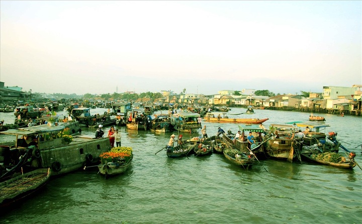 Cai Rang floating market busy before Tet - 1