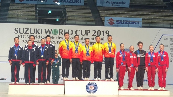 Vietnam strikes three gold medals at Aerobic Suzuki World Cup in Tokyo - 1 Vietnam strikes three gold medals at Aerobic Suzuki World Cup in Tokyo - 1