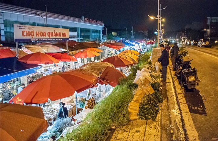 Quang An Flower Market busy for Vietnamese Women's Day - 1