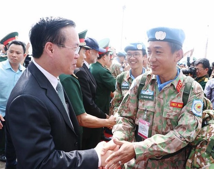 State President Vo Van Thuong bids farewell to peacekeeping mission to South Sudan - 1
