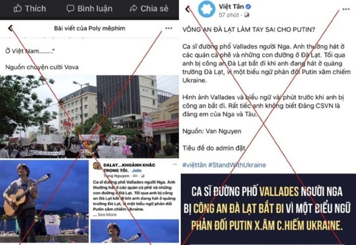 Information saying Russian singer arrested in Da Lat for protesting war in Ukraine is fake news - 1 Information saying Russian singer arrested in Da Lat for protesting war in Ukraine is fake news - 1