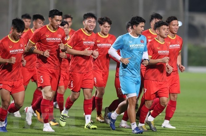 Vietnamese players tested for COVID-19 before friendly match with Jordan - 1