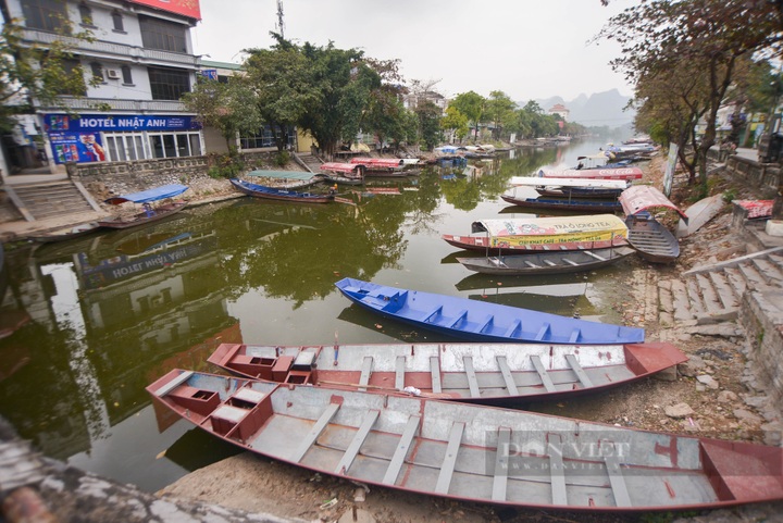 Thousands of boats at Huong Pagoda left idle amid pandemic - 1
