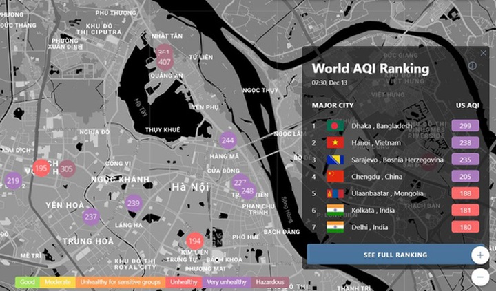 Terrible air pollution continues ravaging Hanoi - 1 Terrible air pollution continues ravaging Hanoi - 1