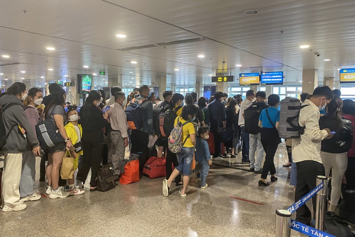 Tan Son Nhat airport jammed ahead of Tet - 6