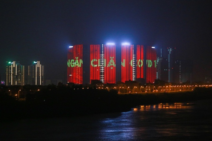 Buildings display Covid-19 messages - 3