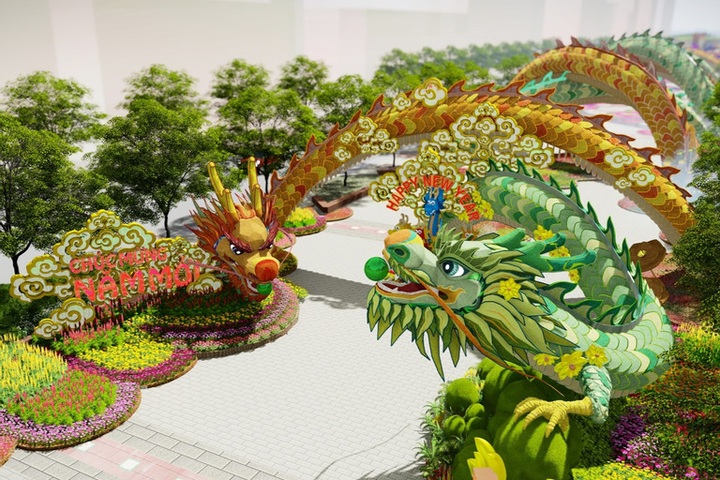 Preparations for Nguyen Hue Flower Street under way - 4 Preparations for Nguyen Hue Flower Street under way - 4