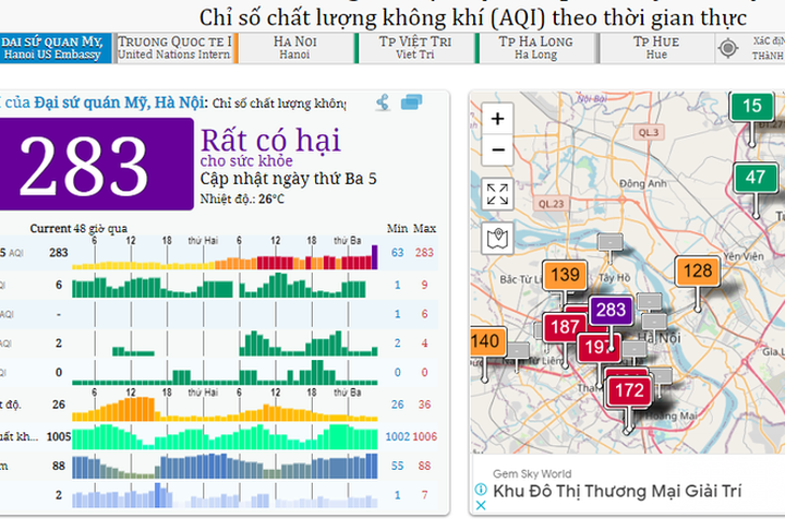 Hanoi air quality worsens - 1
