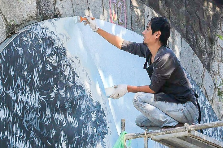 Hanoi mural street restoration completed - 4
