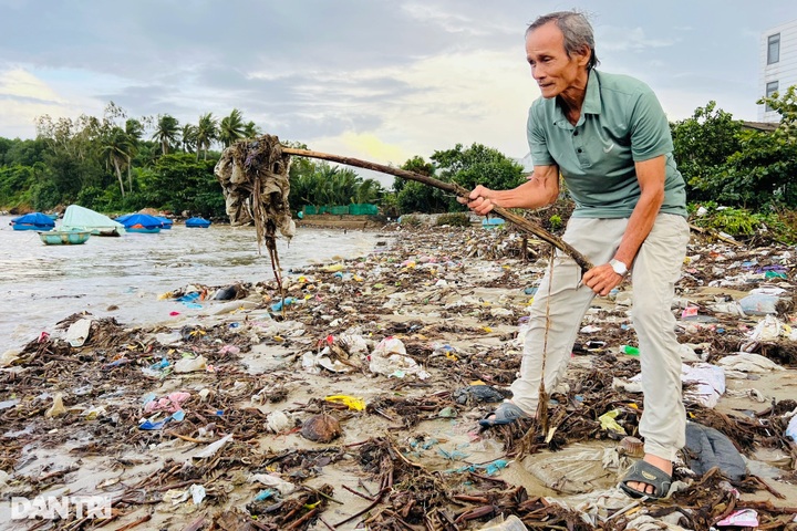 Quang Ngai beach blanketed by rubbish - 3 Quang Ngai beach blanketed by rubbish - 3