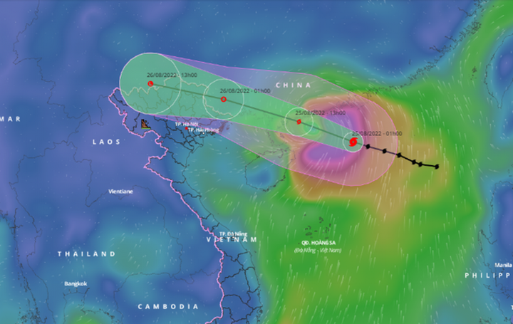 Storm Maon moves closer, rain starts in northern Vietnam - 1