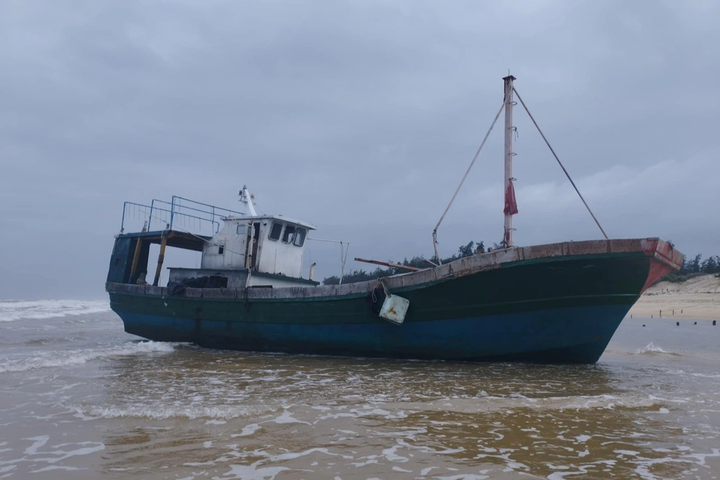Abandoned boats drifting onto Quang Tri beaches auctioned - 1