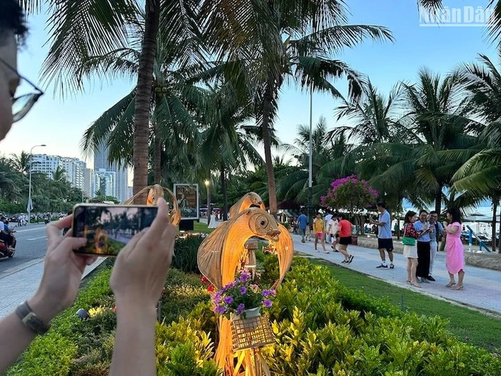 Flower walk opened on Danang beach - 3