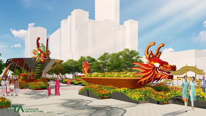 Preparations for Nguyen Hue Flower Street under way - 3 Preparations for Nguyen Hue Flower Street under way - 3