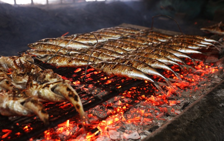 Ha Tinh fish grilling commune busy for Tet - 7