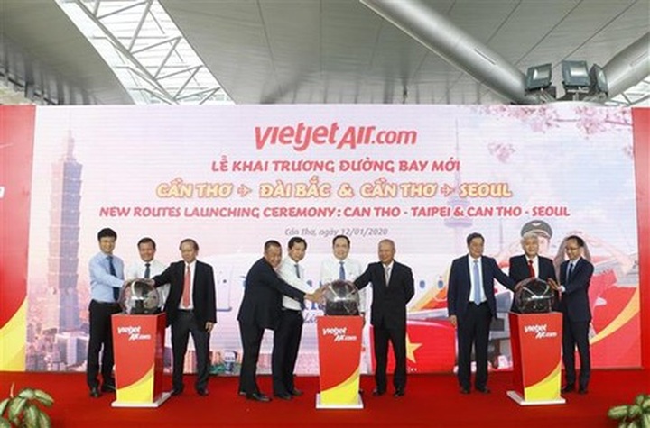 Vietjet Air launches new routes linking Can Tho with Taiwan, RoK - 1