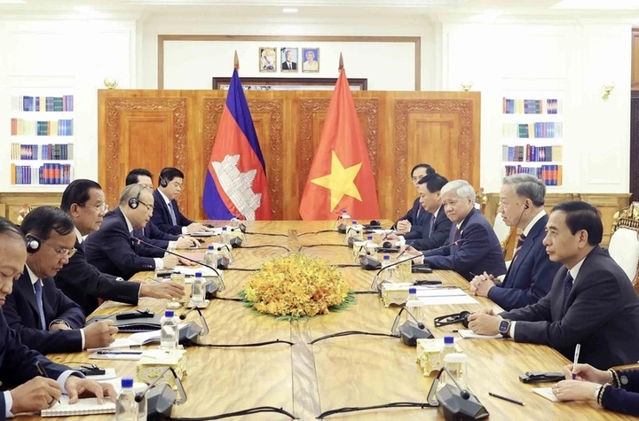 Vietnamese President, Cambodia’s CPP, Senate leader hold talks - 1