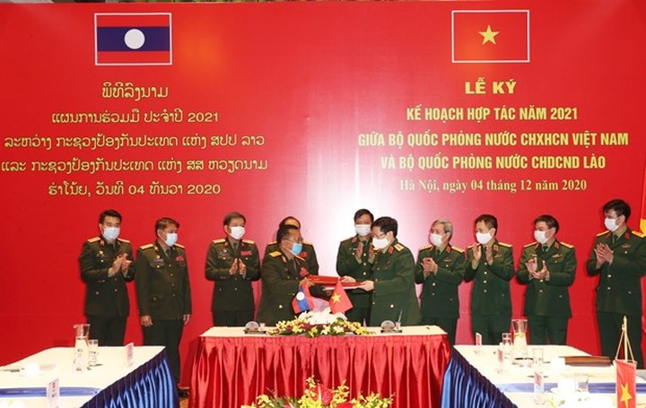 Vietnamese, Lao defence ministries ink cooperation plan for 2021 - 1 Vietnamese, Lao defence ministries ink cooperation plan for 2021 - 1