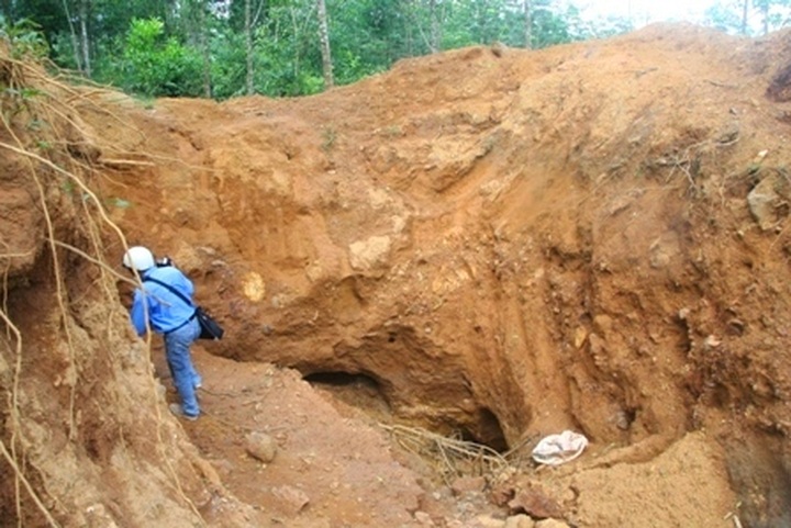 Illegal gold mines ruin rubber plantations - 1