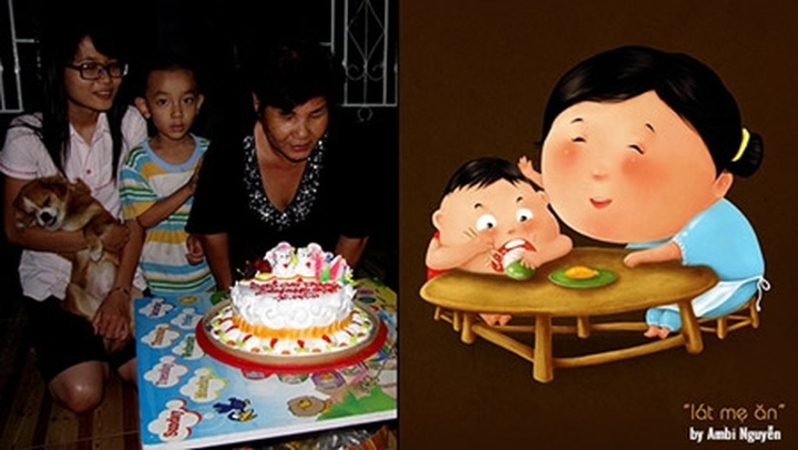 Young Vietnamese draw Chibi as tribute to parents - 1